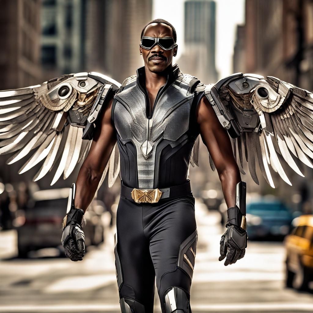 1980's Action Stars as the Avengers: Eddie Murphy as Falcon