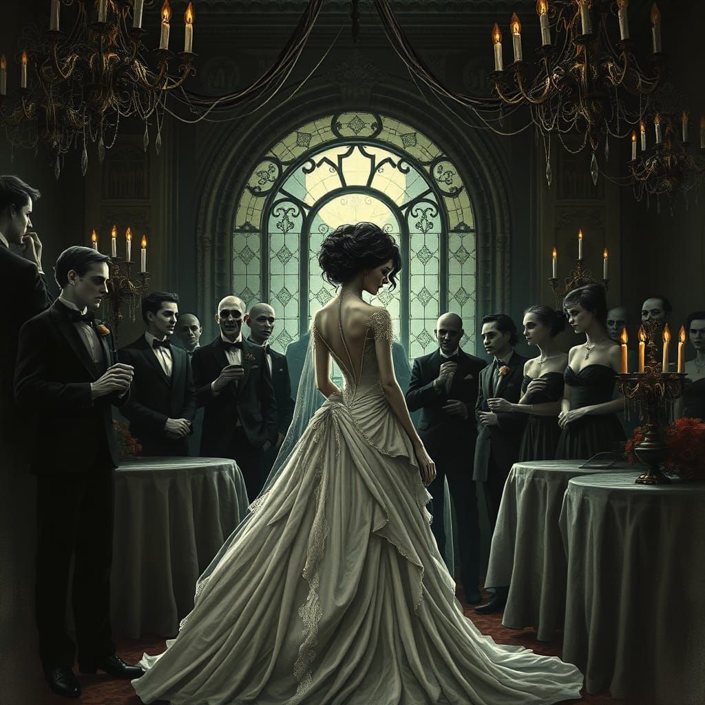 Macabre Zombie Wedding in a Gothic Style