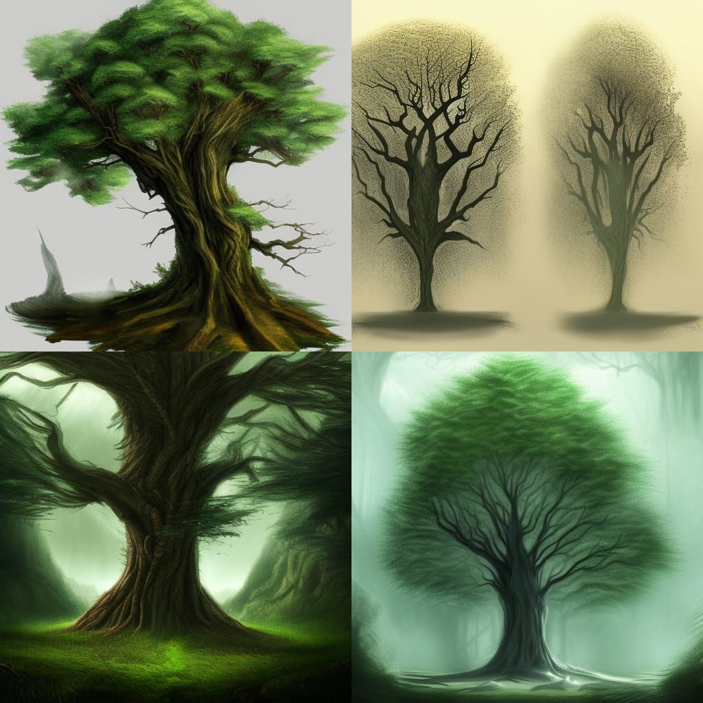 Fantasy Tree Inspired by Lord of the Rings