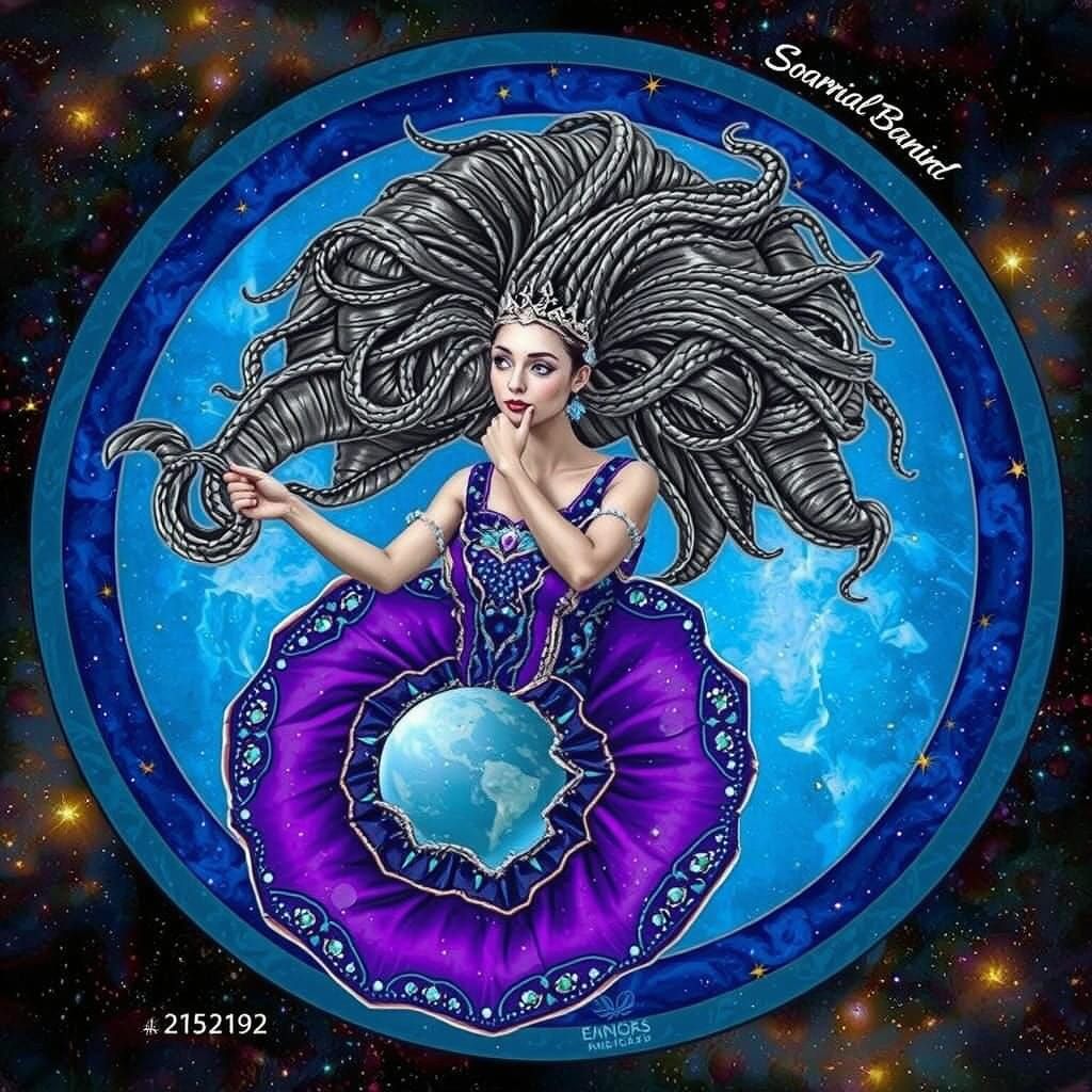 Cosmic Stardust Figure in Hyperrealistic Style