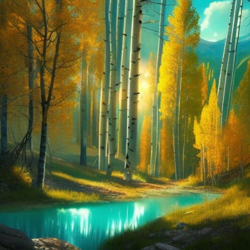 Colorful Mountain Meadow in High Gothic Style