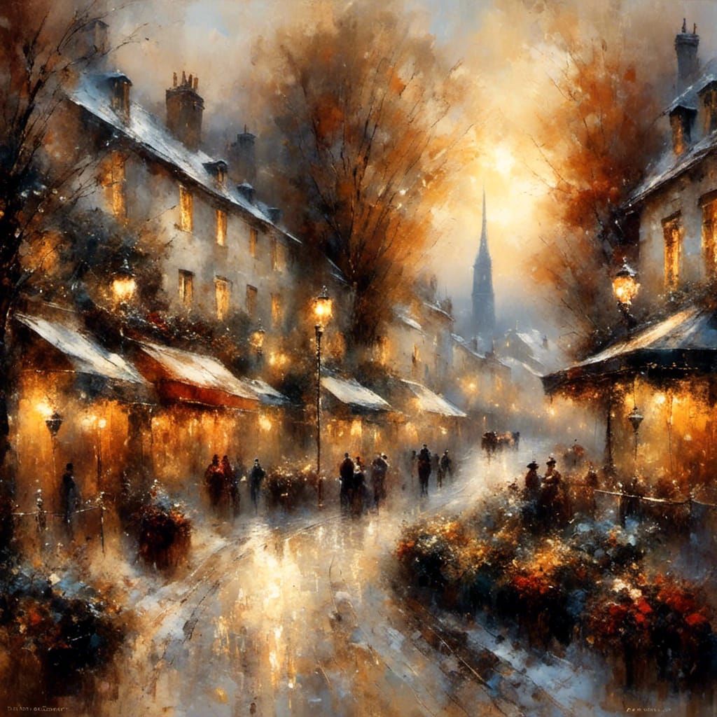 A snow-kissed evening