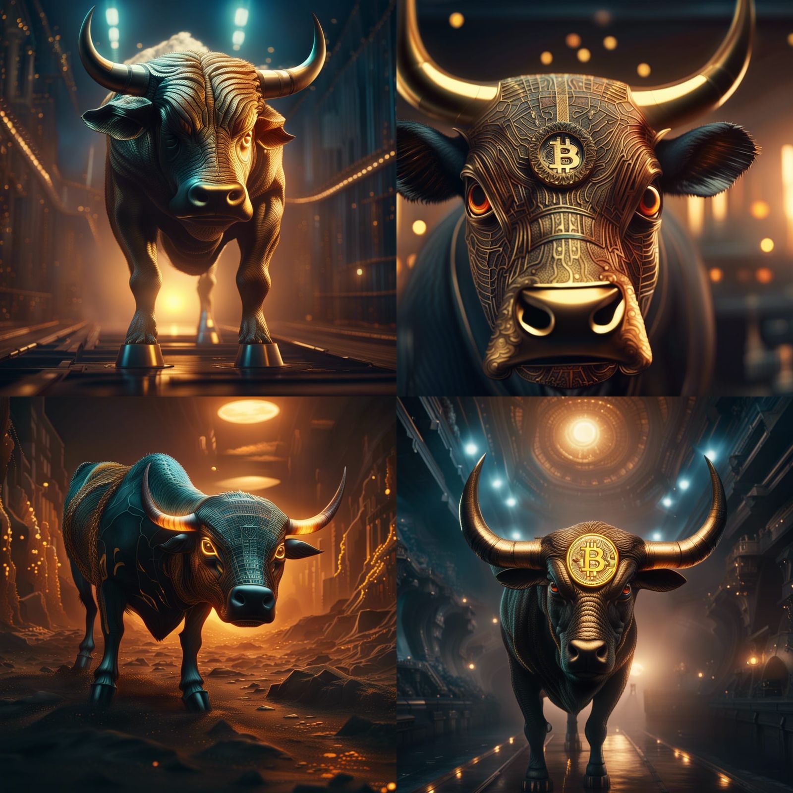 Bitcoin Bull with Laser Eyes: Crypto Art