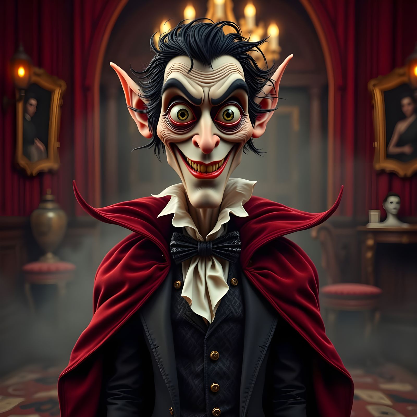 Gothic Claymation Dracula with Elvis Flair