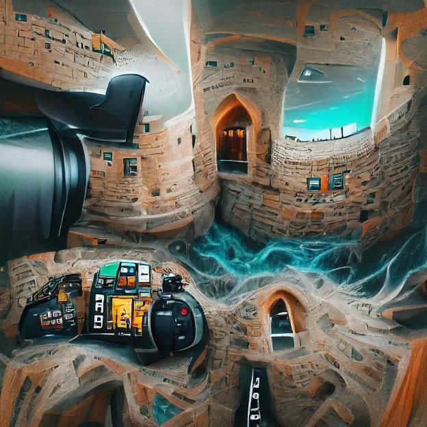 Villain Lair in Scottish Castle, Digital Art
