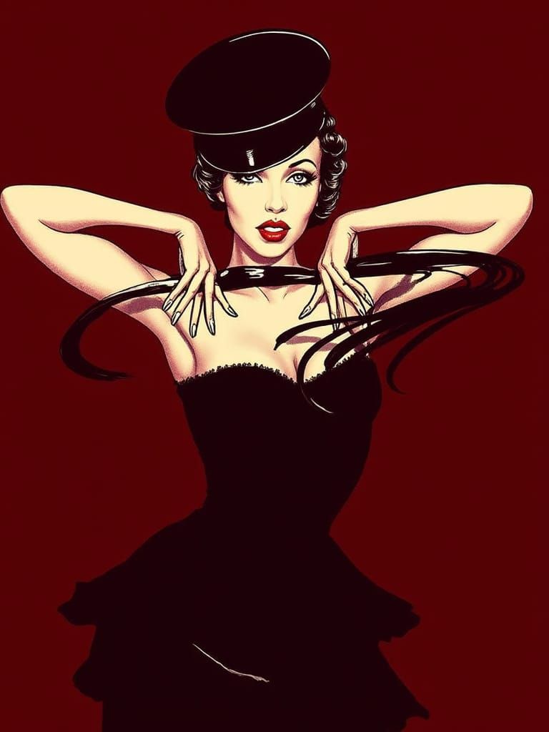 Elegant Woman in Classic Hollywood Glamour