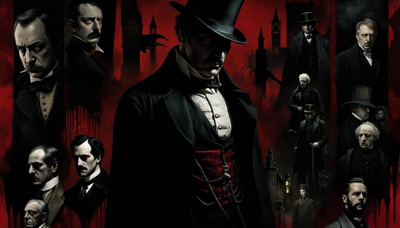 Gothic Horror Collage: Jack the Ripper Suspects