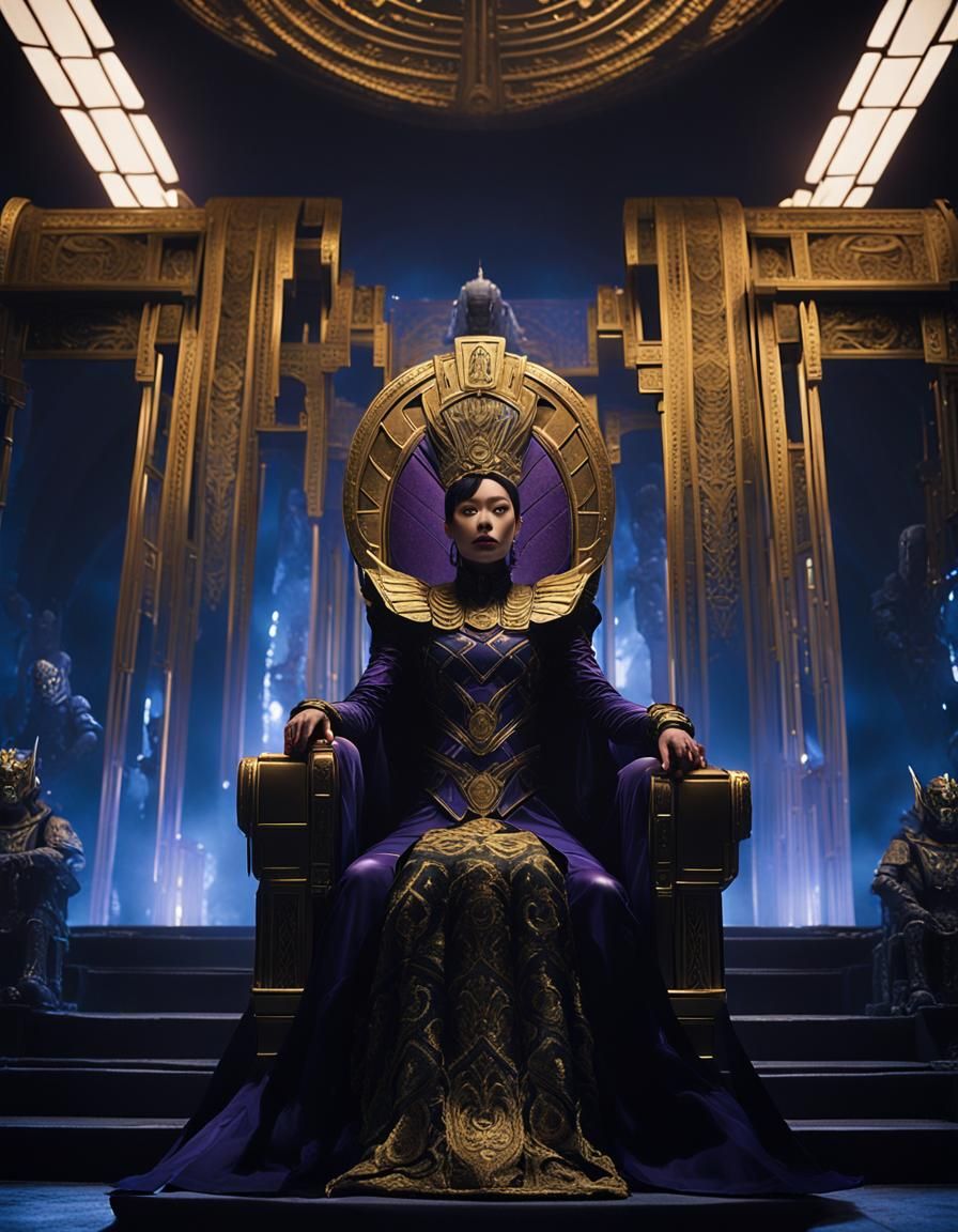 Mirror Universe Empress in Sci-Fi Dark Fantasy Style