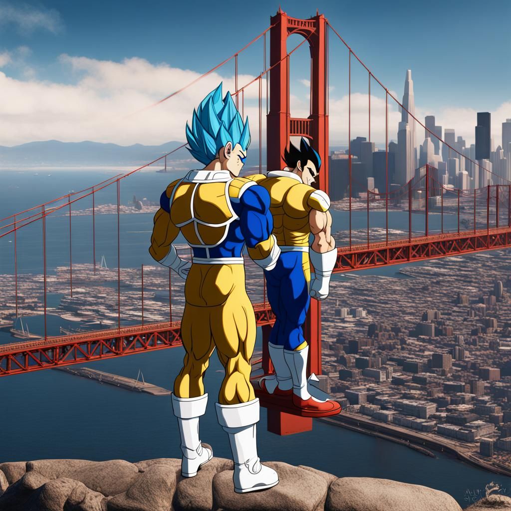 Vegeta in San Francisco Fantasy Art