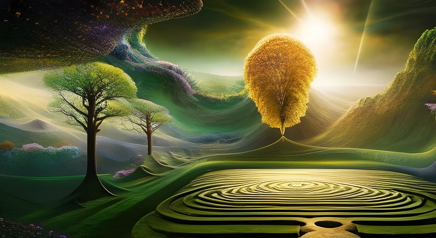 Alice's Retrofuturistic Wonderland: A Trompe-l'œil Illusion