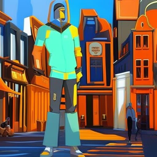 Dutch Coffee Shop Art in Warm Colors