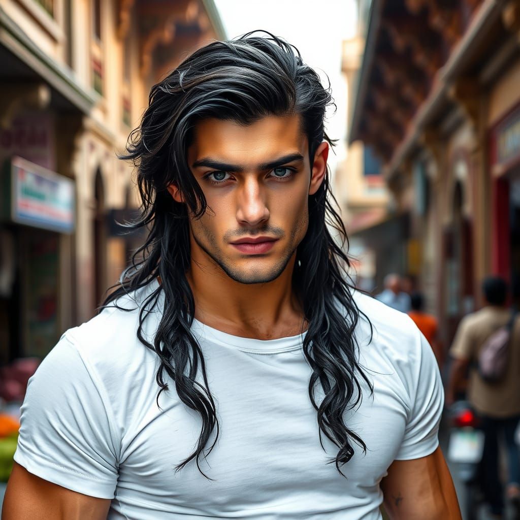 Stunningly Handsome Young Greek Prince in Vibrant Indian Set...