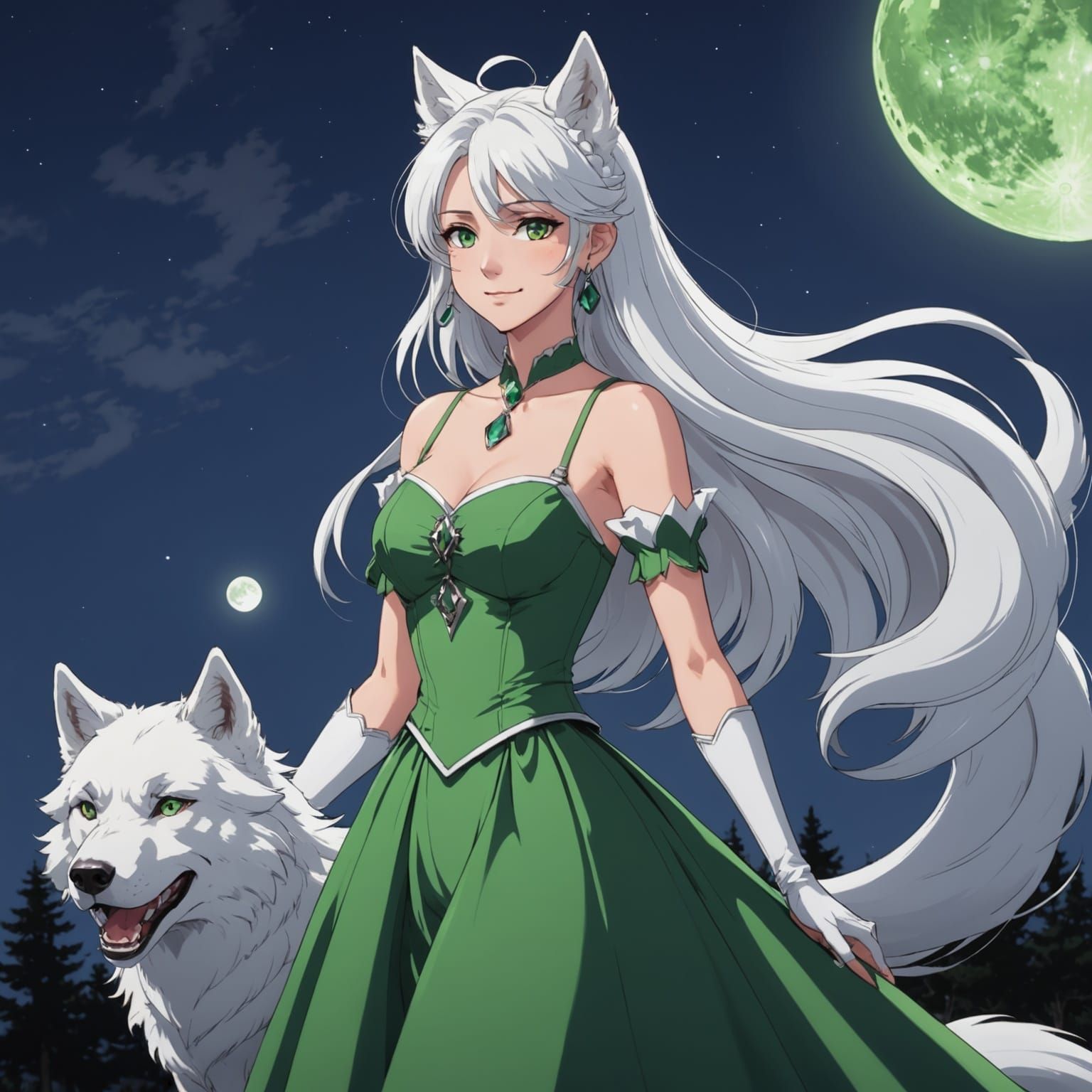 Manga-Inspired Goddess of the Night