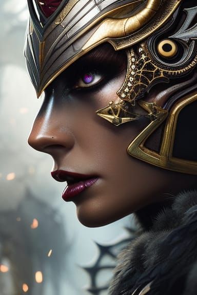 Demonic Queen of Hell Portrait in Hyper-Detailed Digital Art