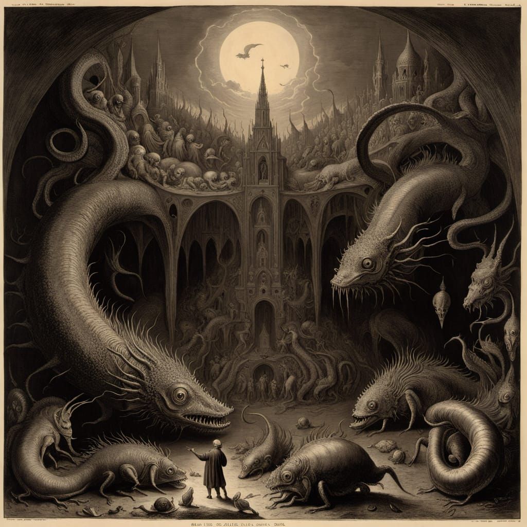 Eldritch Gods of Meat and Madness in Sepia