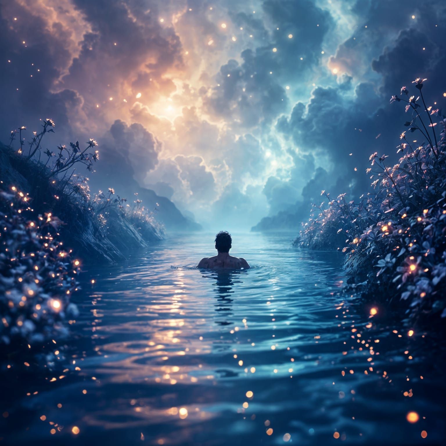 Human Swimming in Hidden Dreams