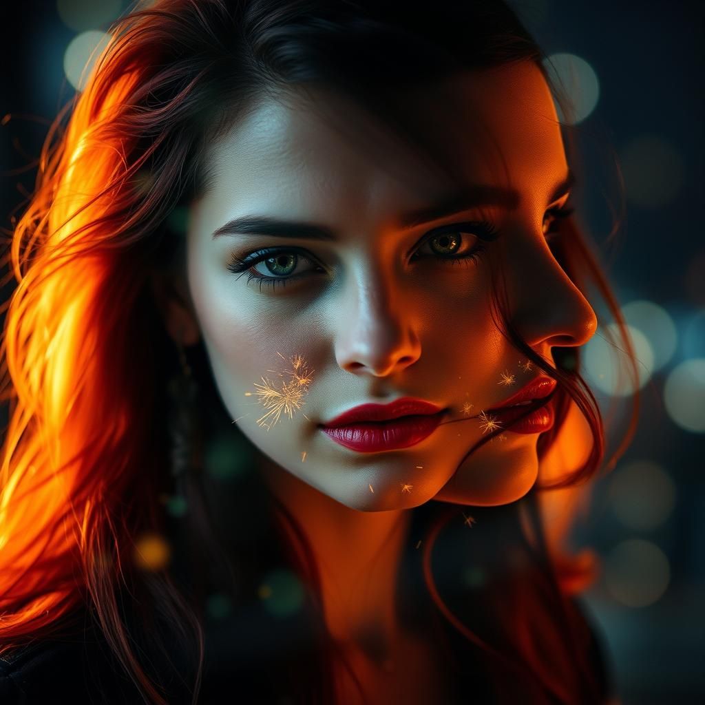 Witchy Woman: Surreal Double Exposure Portrait