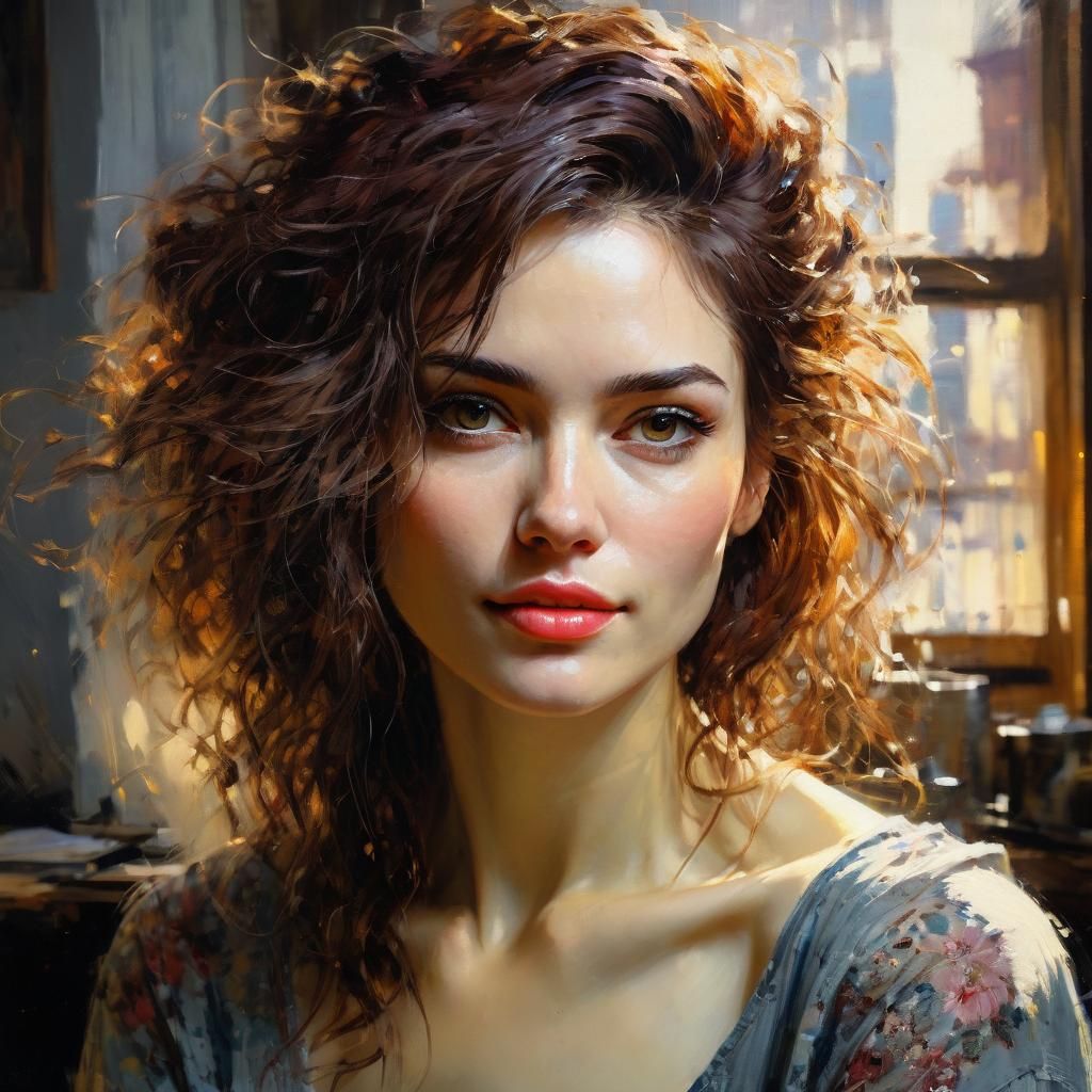 Beautiful Woman Portrait in Natural Morning Light