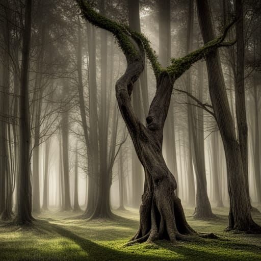 Ethereal Faces in Shadow, Photorealistic Lighting