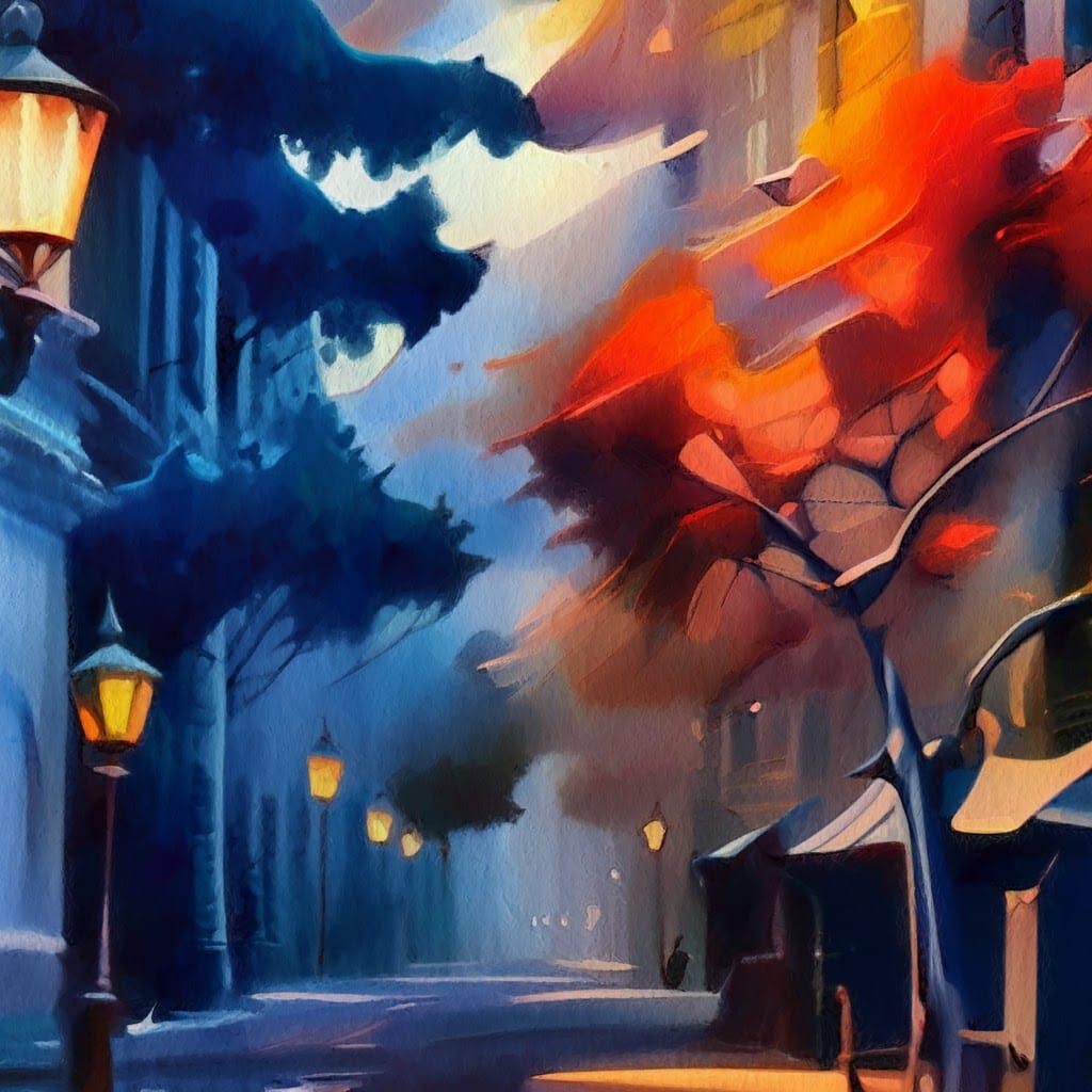 Depression in Gouache Style Watercolor Painting