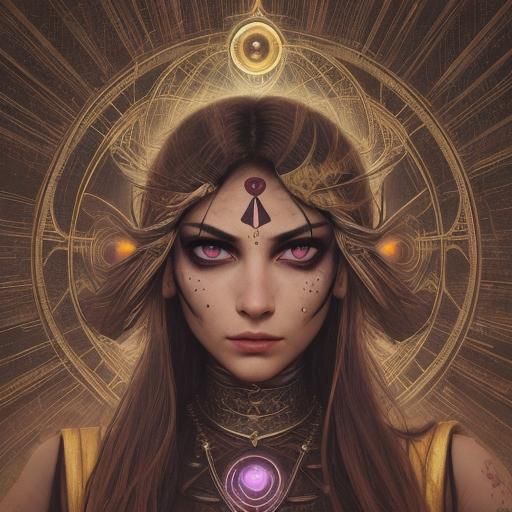 Vibrant Third Eye Activation Art