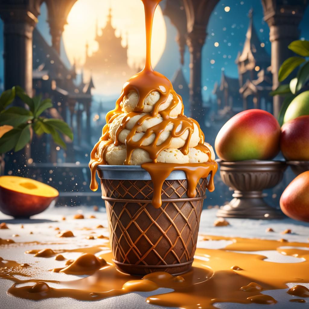 Mango salted caramel ice cream (PH)