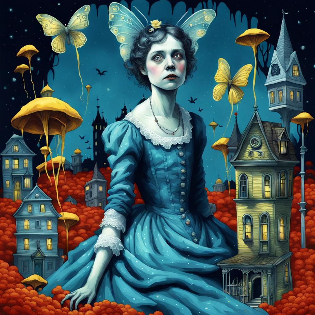 Eldritch Yellow Wallpaper Nightmare: A Grimdark Vision