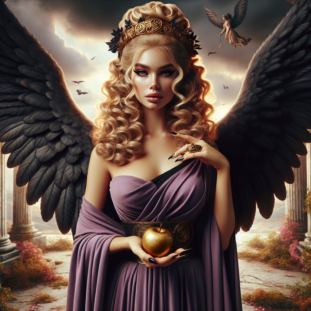 Eris: Goddess of Discord in a Digital Painting