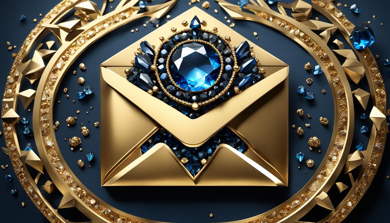 Adamka Email Logo with Gold and Blue Crystals
