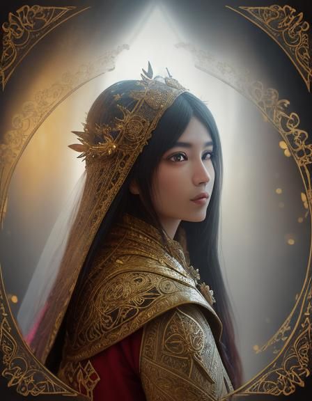 Mystical Medieval Tarot Card Back Design