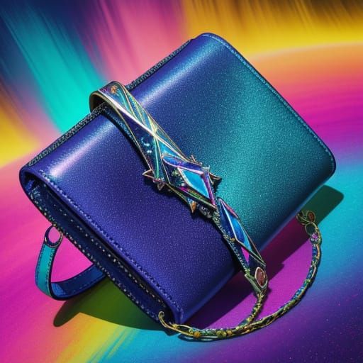 Woman's Unique Purse in Abstract Expressionism Style