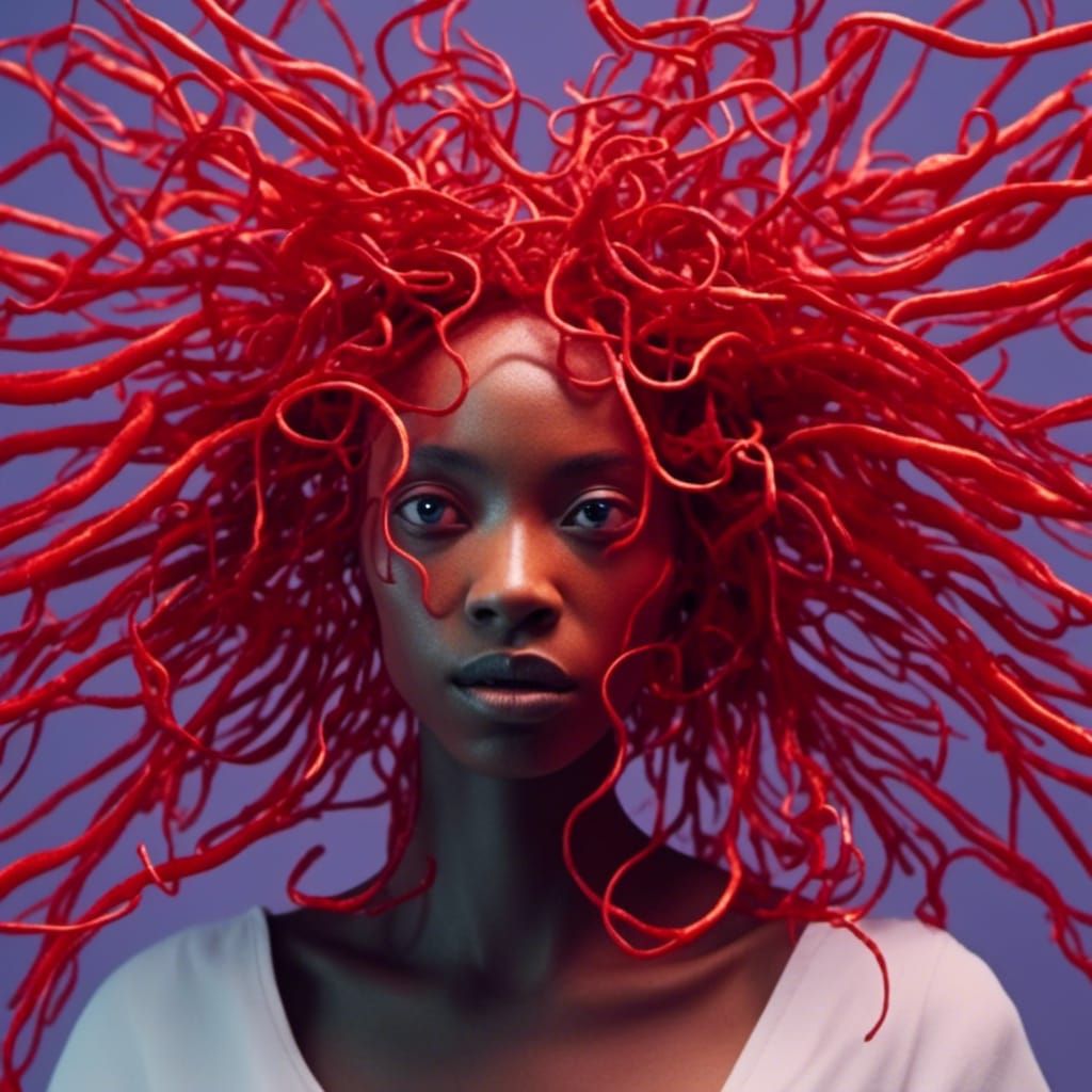 Afrofuturist Portrait: Woman with Googly Eyes