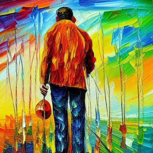 Expressionist Painting of a Broken Spirit