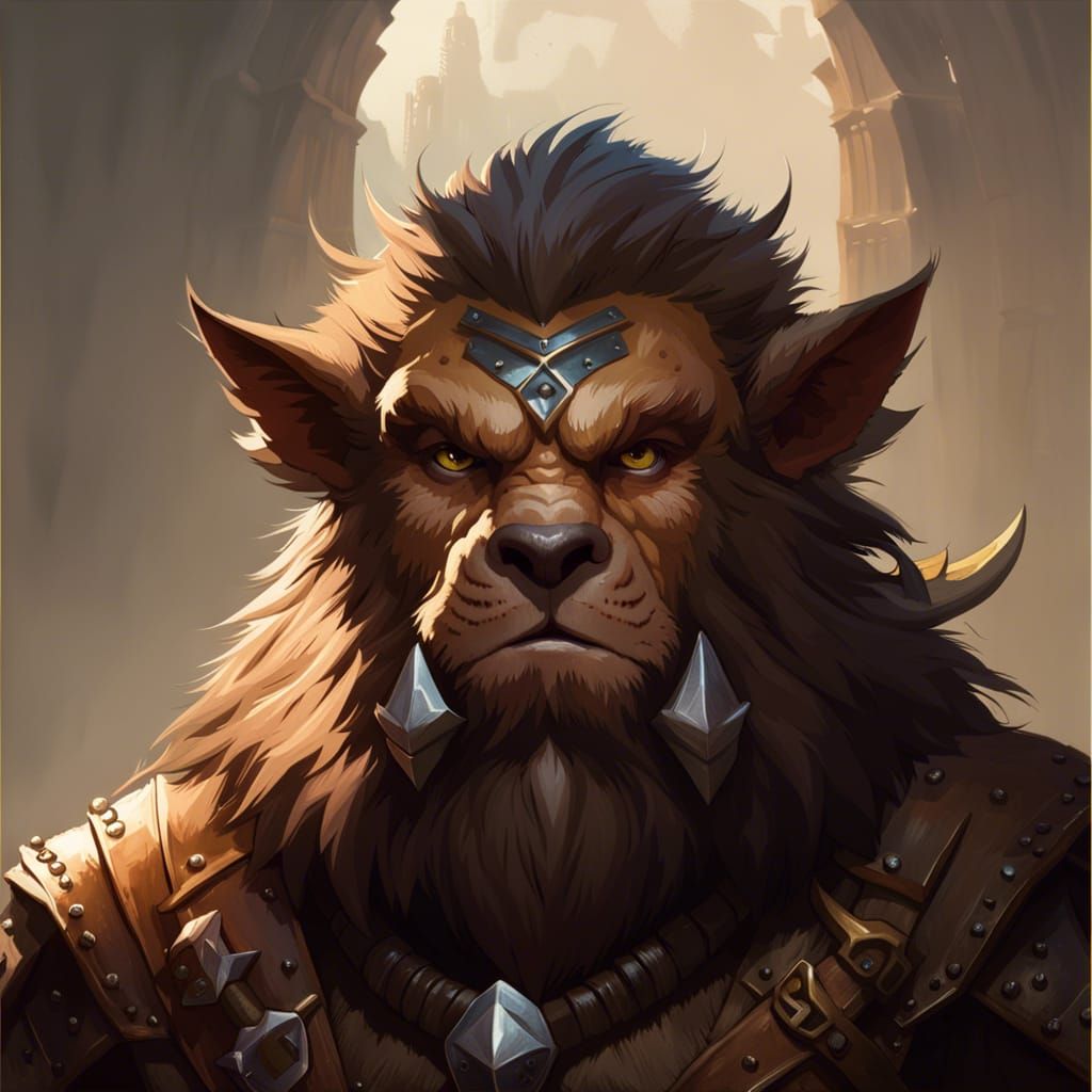 Bugbear Portrait in D&D Fantasy Style
