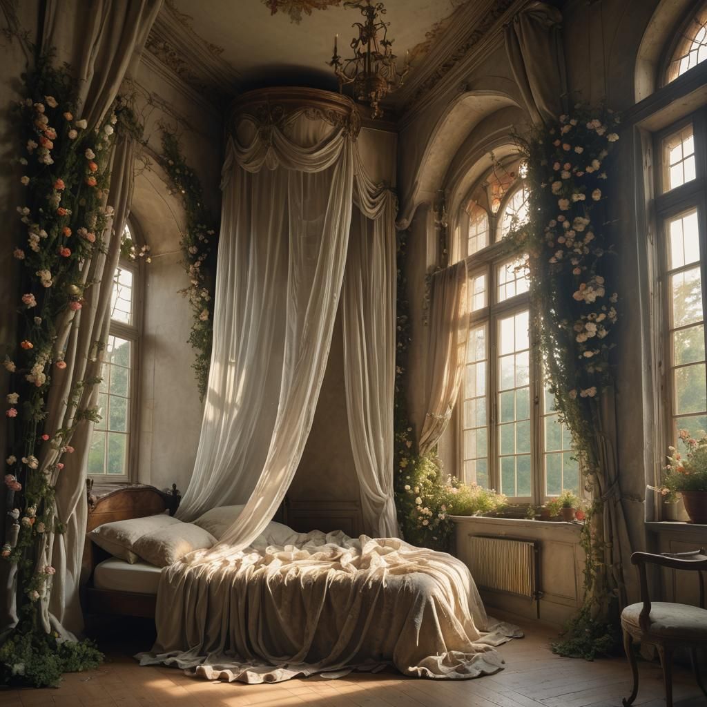 Sleeping Beauty in Hidden Chamber: Matte Painting