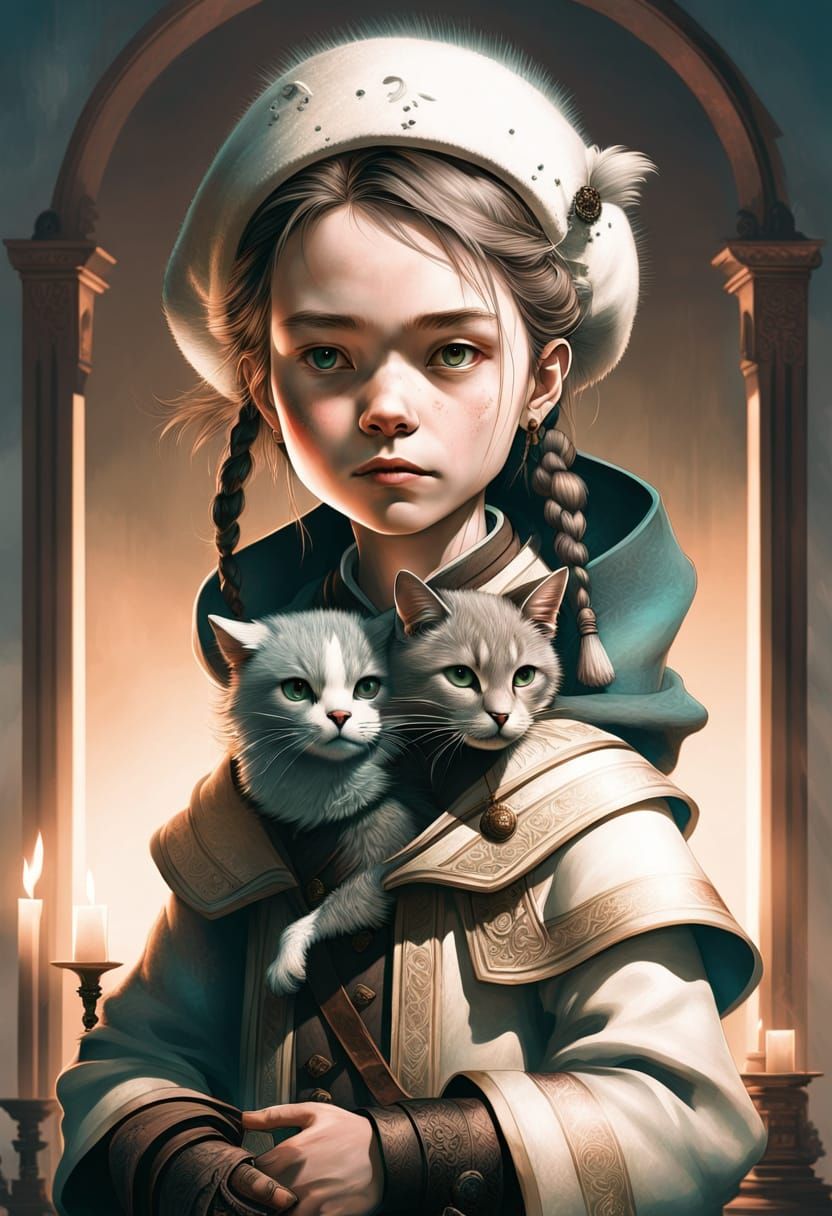 Mysterious Figure in a Haunted Chamber