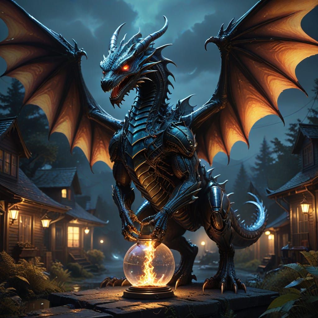 Dragon Unleashes Fiery Fury in Epic Cinematic Scene