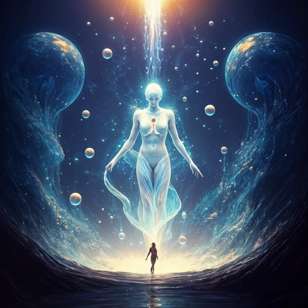 Cosmic Dance in Sunlit Pools