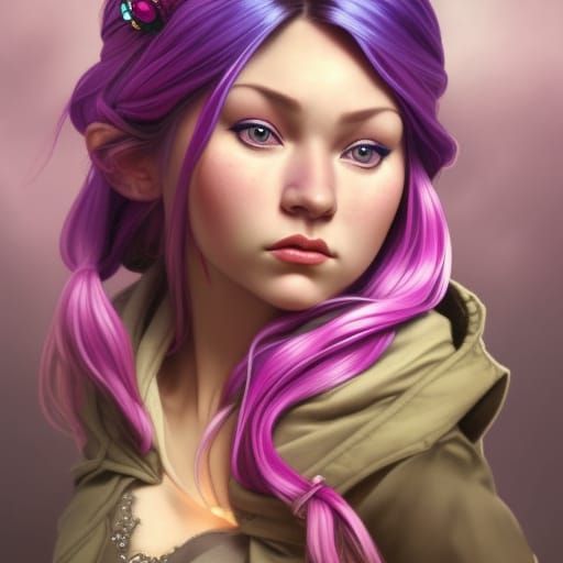 Detailed Portrait of a Beautiful Gnome in Unreal Engine