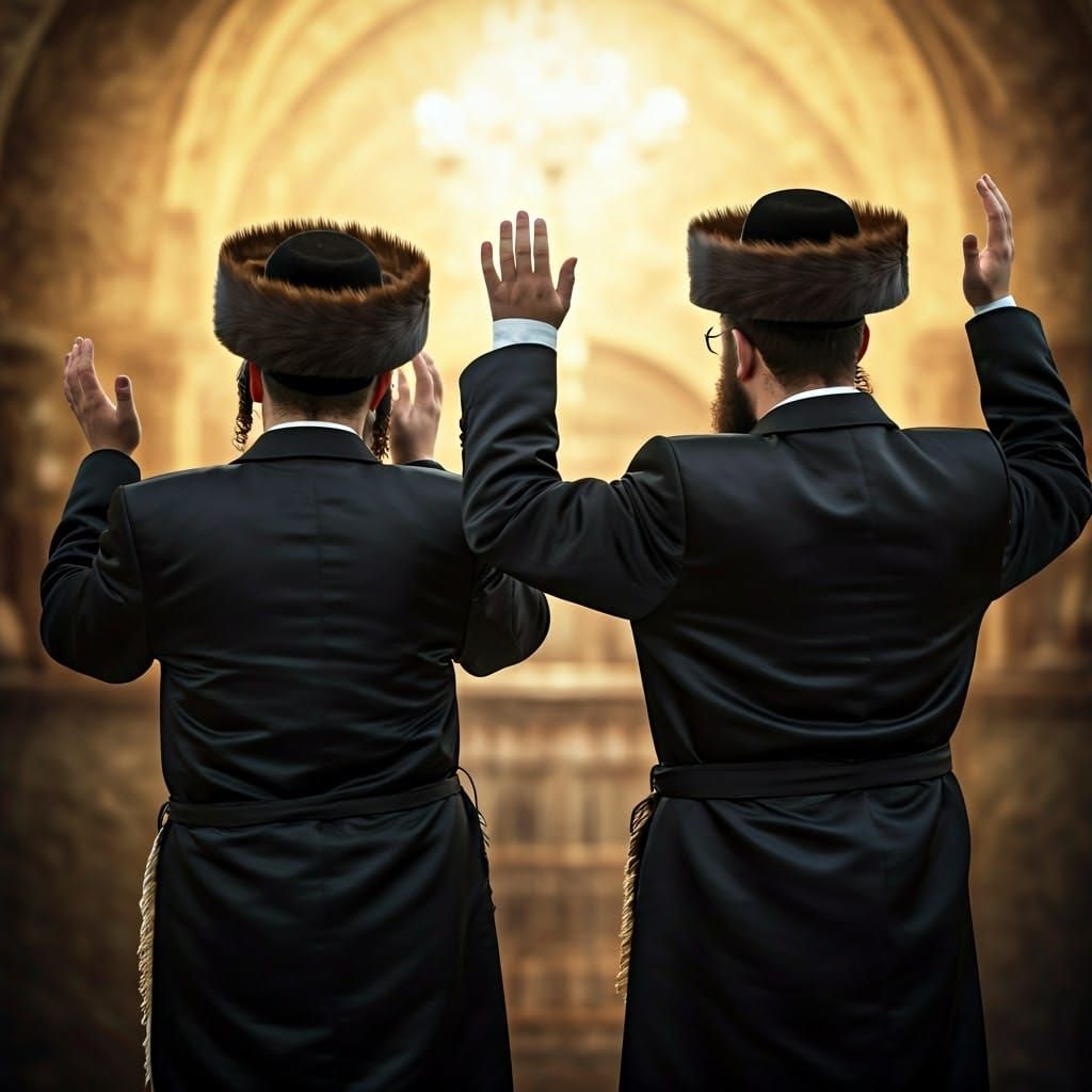 Orthodox Men in Prayer: A Moment of Reverence