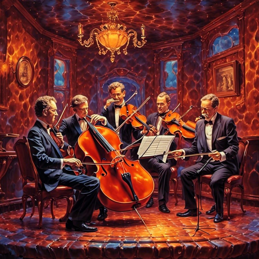 Vintage Jazz Album Cover in Synthwave Style