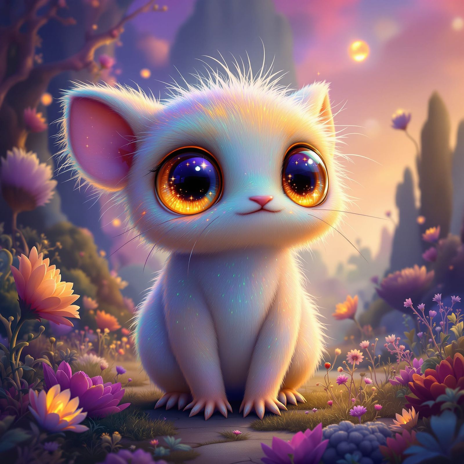 Iridescent Critter in a Dreamy Landscape