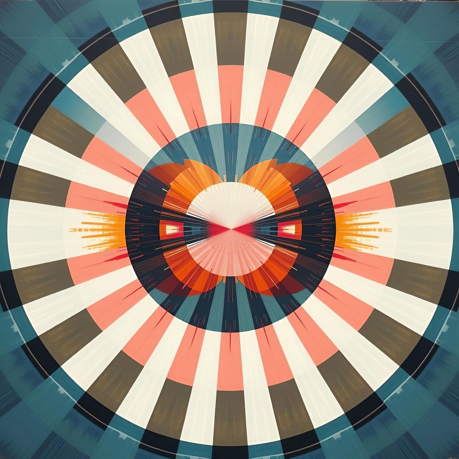 Suprematist Surreal Abstraction with Radiant Patterns