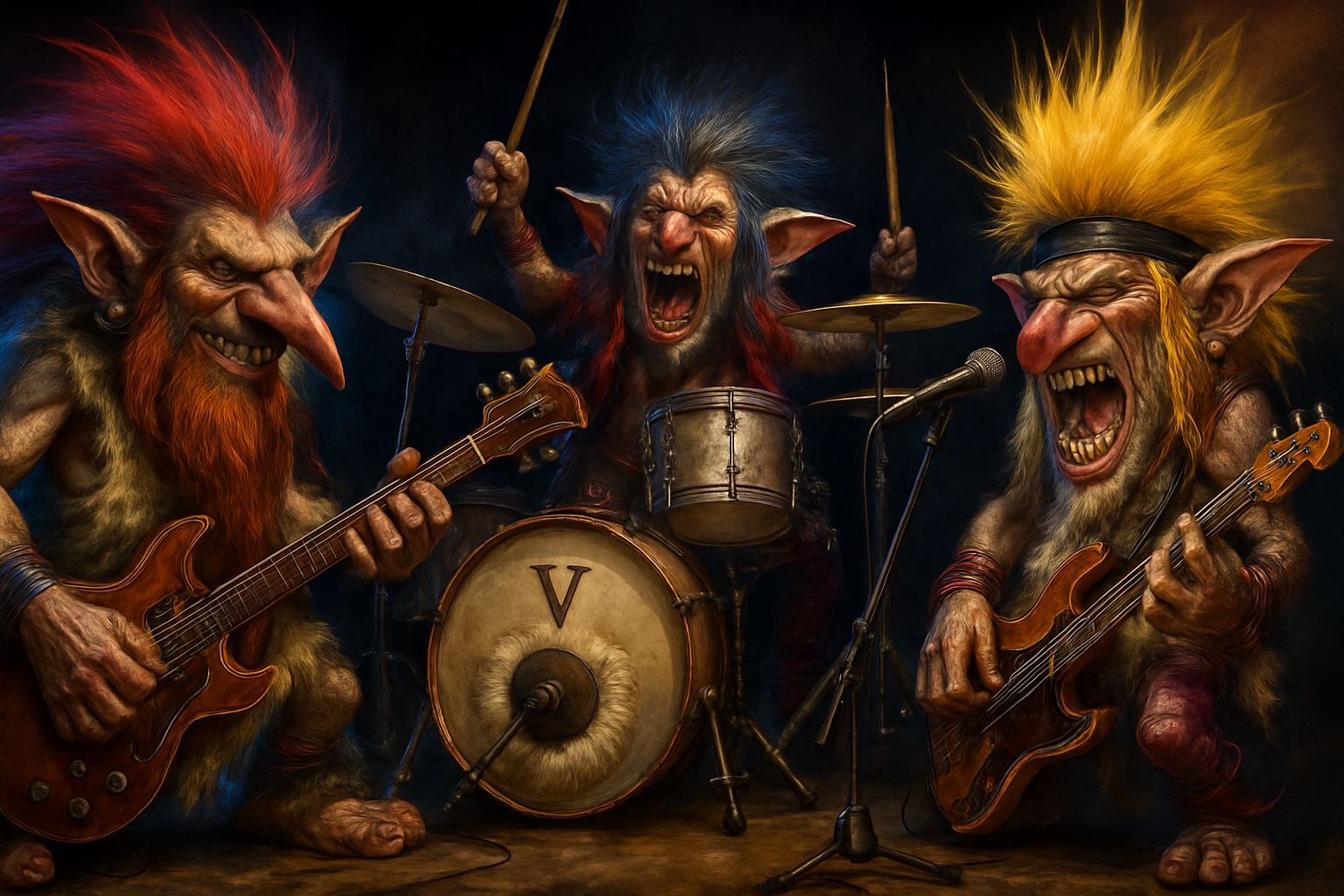 Vibrant Punk Rock Troll Band Performance