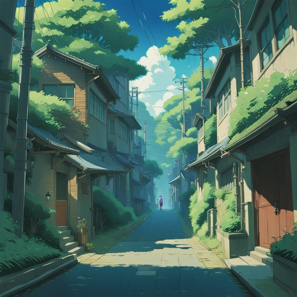 Ghibli-esque Anime Key Visual in Shinkai Style