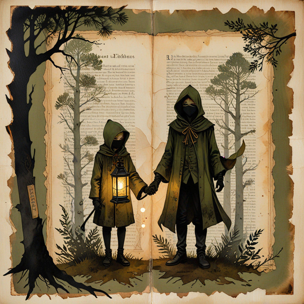 A Child's Mysterious Stroll Through a Haunted Dark Forest