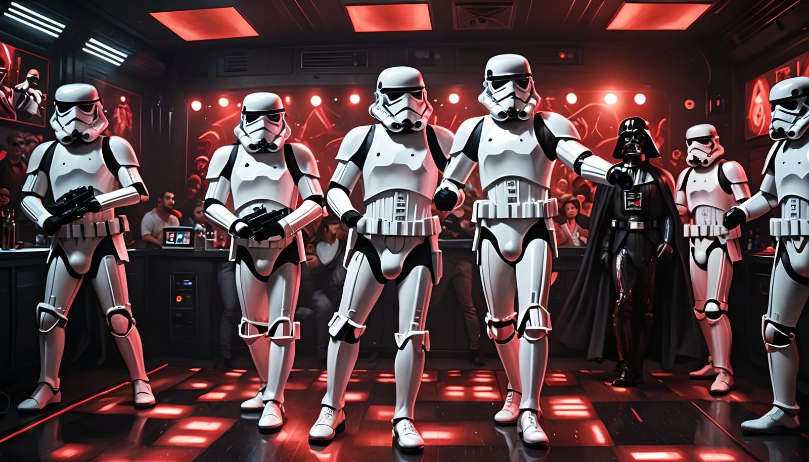 Stormtroopers Disco Night with Darth Vader DJ