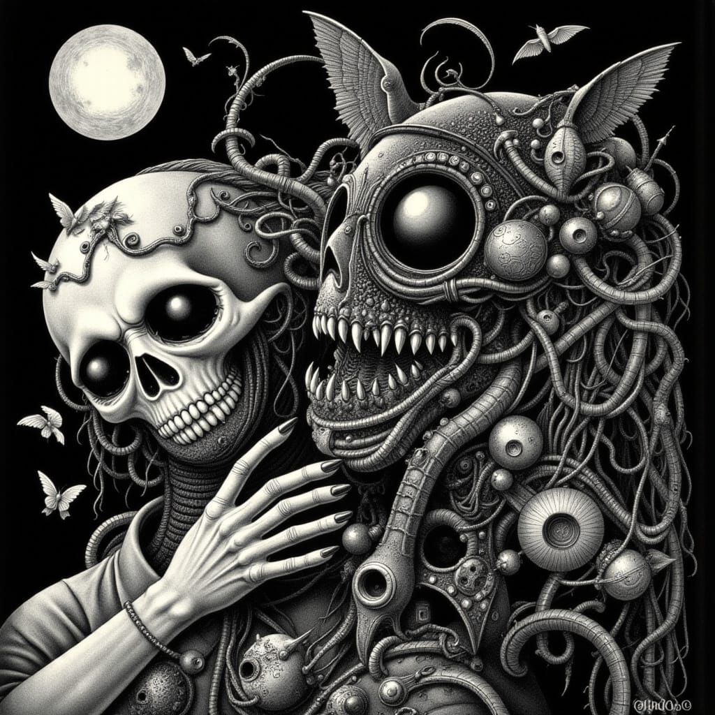 Bad Moon Racing in Gigerpunk Style