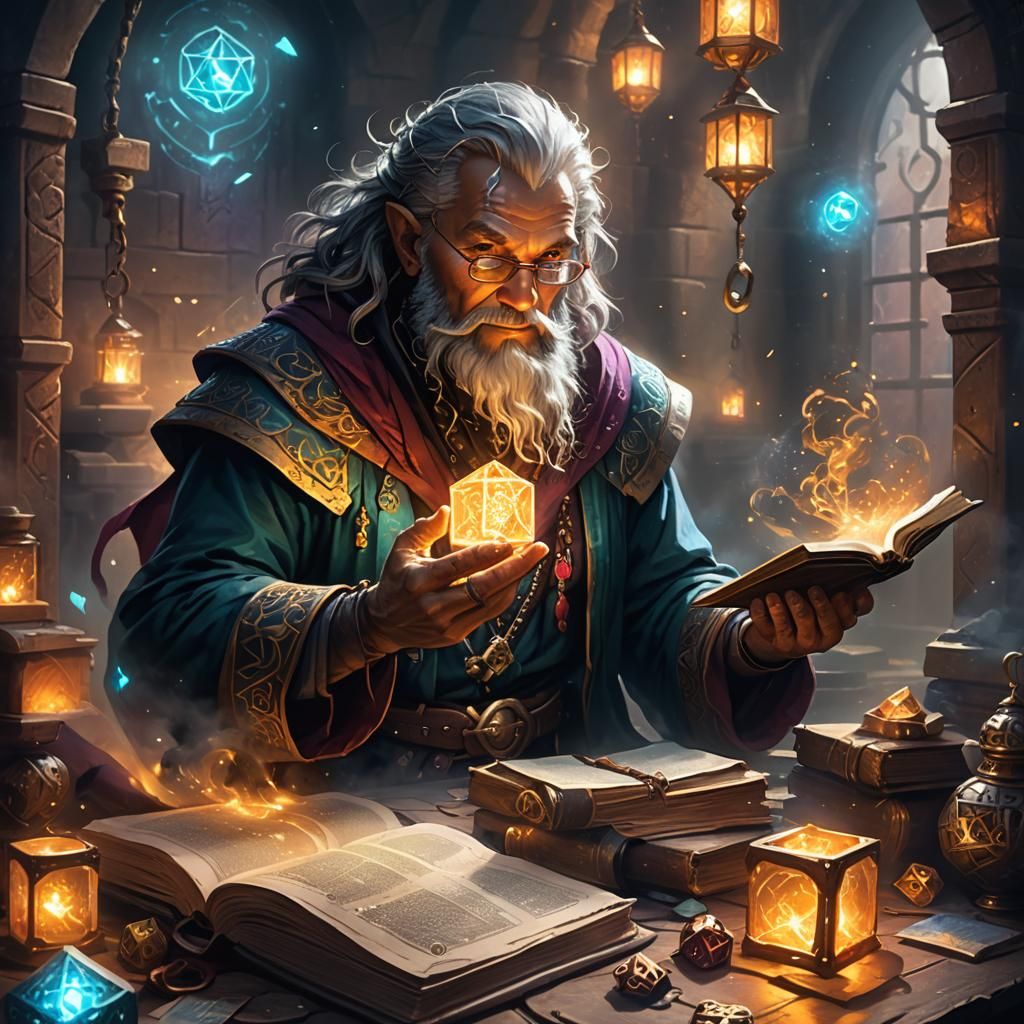 Mystical Dungeon Master in a Fantasy World