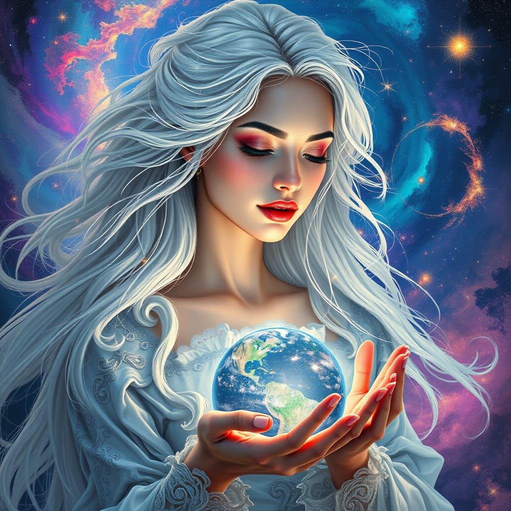 Regal Goddess in Celestial Harmony